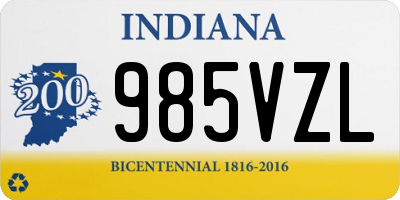 IN license plate 985VZL