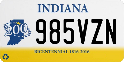 IN license plate 985VZN