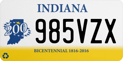 IN license plate 985VZX