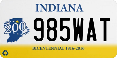 IN license plate 985WAT