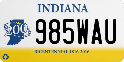 IN license plate 985WAU