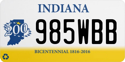 IN license plate 985WBB