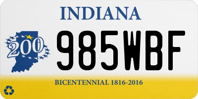 IN license plate 985WBF