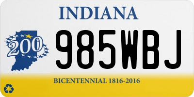 IN license plate 985WBJ