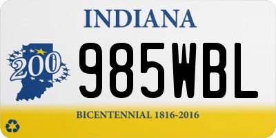 IN license plate 985WBL