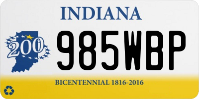 IN license plate 985WBP