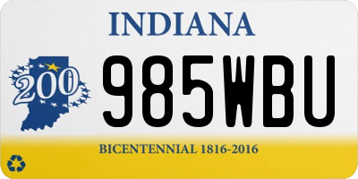IN license plate 985WBU