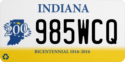IN license plate 985WCQ
