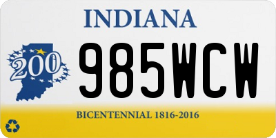 IN license plate 985WCW