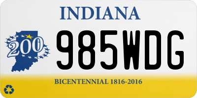 IN license plate 985WDG