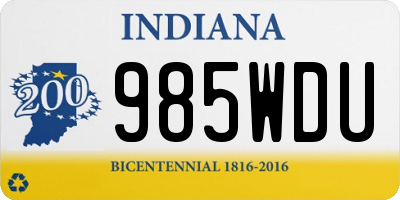 IN license plate 985WDU