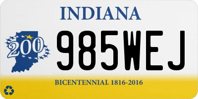 IN license plate 985WEJ