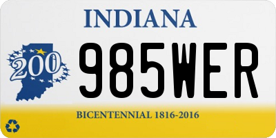 IN license plate 985WER