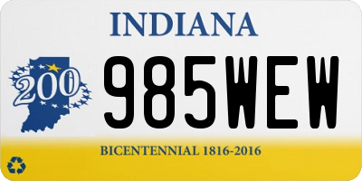 IN license plate 985WEW