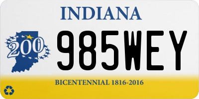 IN license plate 985WEY