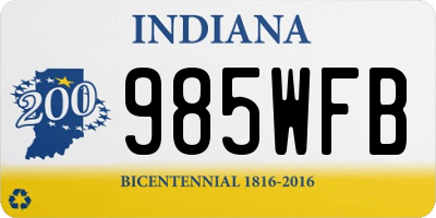 IN license plate 985WFB