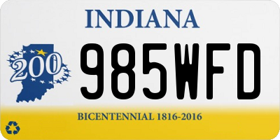 IN license plate 985WFD