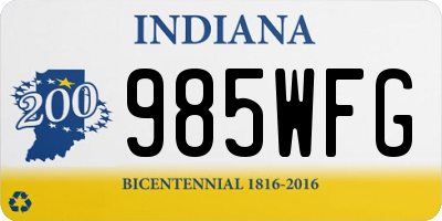 IN license plate 985WFG