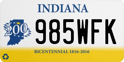 IN license plate 985WFK