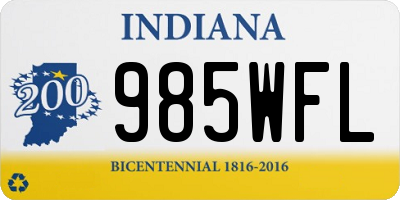 IN license plate 985WFL