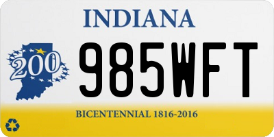 IN license plate 985WFT
