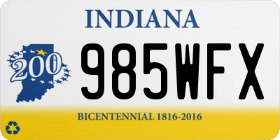 IN license plate 985WFX