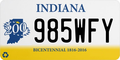 IN license plate 985WFY
