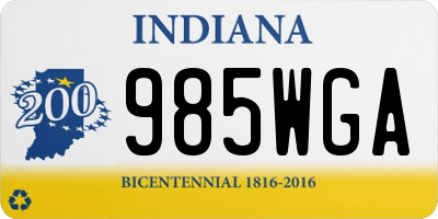 IN license plate 985WGA