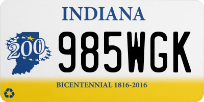 IN license plate 985WGK