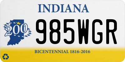 IN license plate 985WGR