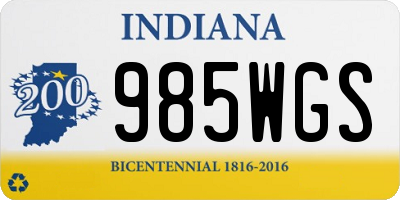 IN license plate 985WGS