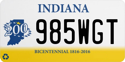 IN license plate 985WGT