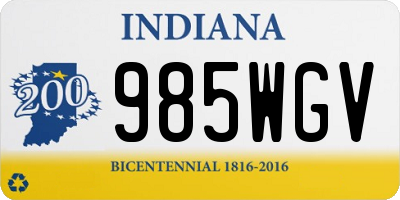 IN license plate 985WGV