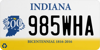 IN license plate 985WHA