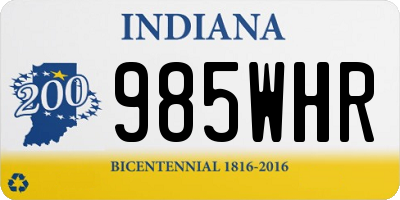 IN license plate 985WHR