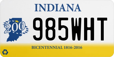 IN license plate 985WHT