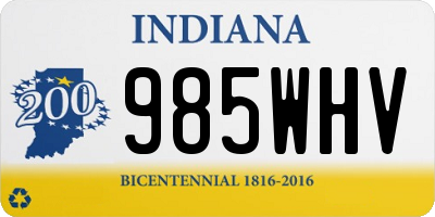 IN license plate 985WHV