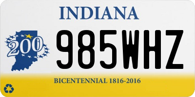 IN license plate 985WHZ