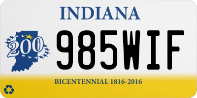 IN license plate 985WIF