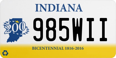 IN license plate 985WII