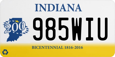 IN license plate 985WIU