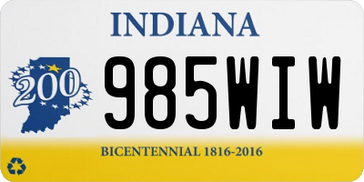 IN license plate 985WIW
