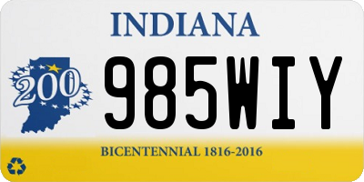 IN license plate 985WIY