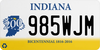 IN license plate 985WJM