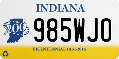 IN license plate 985WJO