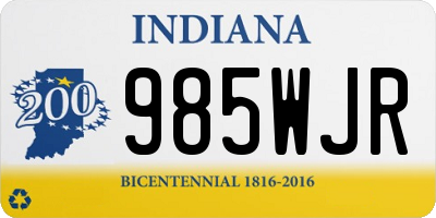 IN license plate 985WJR