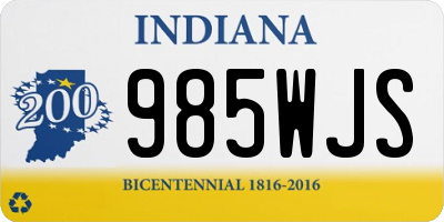 IN license plate 985WJS