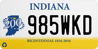 IN license plate 985WKD