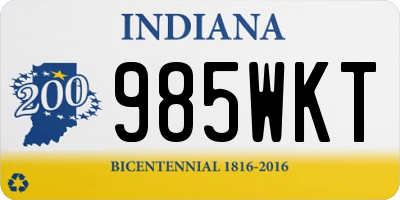 IN license plate 985WKT