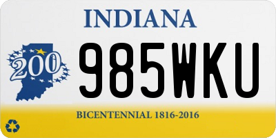 IN license plate 985WKU